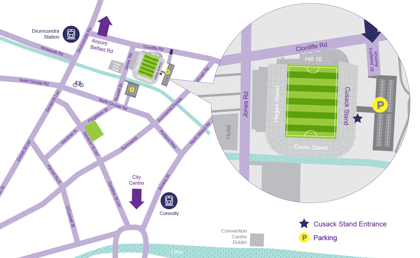 Croke Park Seat Map How To Get To The Gaa Museum At Croke Park - Croke Park